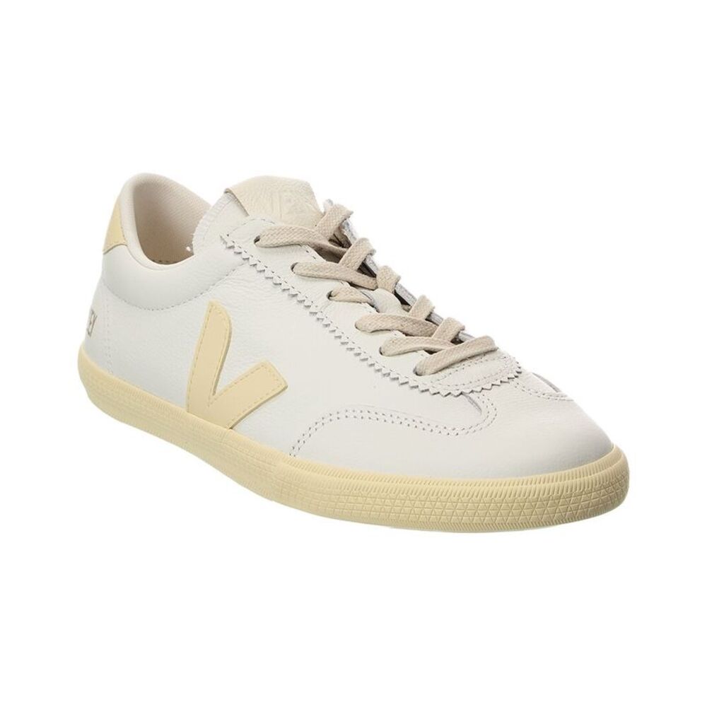 Veja Volley Signature Leather Sneaker, White